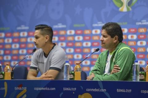 Fußball, Copa America, Nationalteam Bolivien Pressekonferenz Coletiva de imprensa Bolivia RIO DE JANEIRO, RJ - 17.06.2019: COLETIVA DE IMPRENSA BOLIVIA - Photo during press conference, PK, Pressekonferenz Bolivia held in Maracanã, north zone of the city, for the Copa América, in the beginning of this Monday (17), in Rio de Janeiro, RJ. (Photo: Celso Pupo Fotoarena) x1749268x  CelsoxPupo