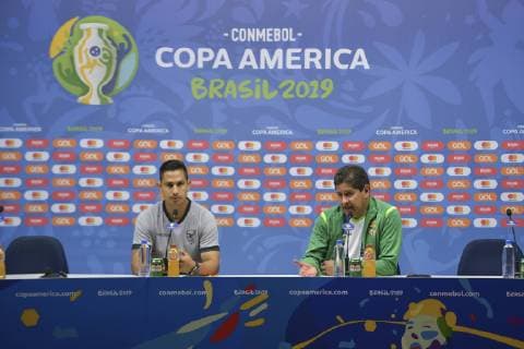 Fußball, Copa America, Nationalteam Bolivien Pressekonferenz Coletiva de imprensa Bolivia RIO DE JANEIRO, RJ - 17.06.2019: COLETIVA DE IMPRENSA BOLIVIA - Photo during press conference, PK, Pressekonferenz Bolivia held in Maracanã, north zone of the city, for the Copa América, in the beginning of this Monday (17), in Rio de Janeiro, RJ. (Photo: Celso Pupo Fotoarena) x1749269x  CelsoxPupo