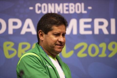 Fußball, Copa America, Nationalteam Bolivien Pressekonferenz Coletiva de imprensa Bolivia RIO DE JANEIRO, RJ - 17.06.2019: COLETIVA DE IMPRENSA BOLIVIA - Technician Eduardo Villegas during press conference, PK, Pressekonferenz Bolivia held in Maracanã, north zone of the city, for the Copa America, in the beginning of this Monday (17), in Rio de Janeiro, RJ. (Photo: Celso Pupo Fotoarena) x1749271x  CelsoxPupo