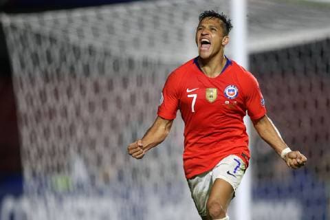 Sport Bilder des Tages Fußball, Copa America, Japan - Chile Futbol, Japon vs Chile Copa America 2019 El jugador de la seleccion chilena Alexis Sanchez celebra su gol contra Japon durante el partido del grupo C de la Copa America disputado en el estadio Morumbi de San Pablo, Brasil. 17 06 2019 Andres Pina Photosport Football, Japan vs Chile Copa America Championship 2019 Chile s player Alexis Sanchez celebrates after scoring against Japan during the group C match of the Copa America Championship held at the Morumbi stadium in Sao Paulo, Brazil. 17 06 2019 Andres Pina Photosport Japon vs Chile, Copa America 2019 