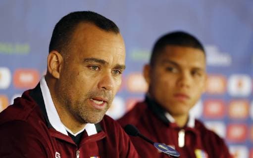 The head coach of VenezuelaRafael Dudamel (L) speaks during a press conference, PK, Pressekonferenz at the Arena Fonte Nova Stadium in Salvador, Brazil, 17 June 2019. Venezuela press conference !ACHTUNG: NUR REDAKTIONELLE NUTZUNG!  Copyright: xMauricioxDuenasxCastanedax COPAME740 20190618-636964267816897454
