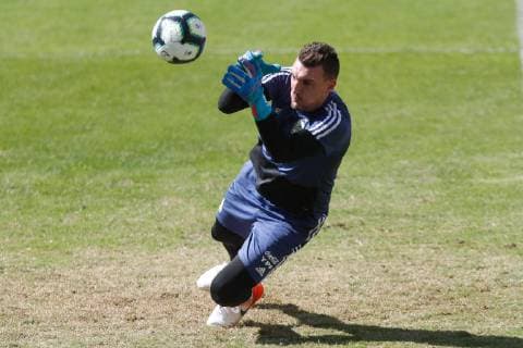 Argentina s national soccer team goalkeeper Franco Armani attends a training session, a day before facing Paraguay in their second match for the B group of the Copa America 2019, in Belo Horizonte, Brazil, 18 June 2019. Argentina prepares its second Copa America match against Paraguay !ACHTUNG: NUR REDAKTIONELLE NUTZUNG!  Copyright: xJuanxIgnacioxRoncoronix COPAME786 20190618-636964768502397278