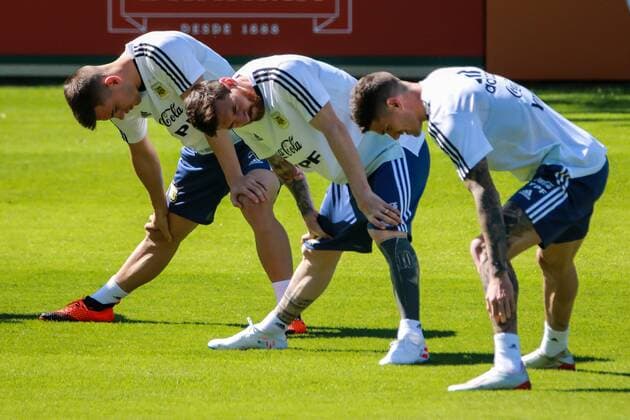 Sport Bilder des Tages Treino da Selecao Argentina em BH BELO HORIZONTE, MG - 18.06.2019: TREINO DA SELEcaO ARGENTINA EM BH - Players of the Argentina national team, Nationalteam during training preparatory for the second match of the Copa América team, held at the Atlético-MG Training Center (Cidade do Galo) in Vespasiano, metropolitan region of Belo Horizonte. (Photo: Dudu Macedo Fotoarena) x1749473x  DuduxMacedo