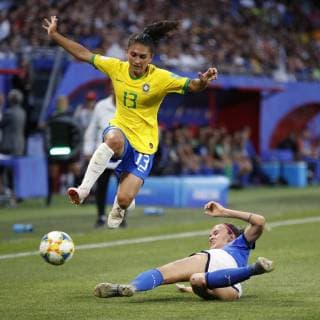 Brazil vs Italy VALENCIENNES, NO - 18.06.2019: BRAZIL VS ITALY - Leticia Santos of Brazil during a match between Brazil and Italy, valid for the 2019 FIFA Women& 39;s World,Cup, held on Tuesday, June 18, 2019, at the Hainaut Stadium in Valenciennes, Fr. (Photo: Richard Callis Fot Fotoarena) x1749568x  RichardxCallis