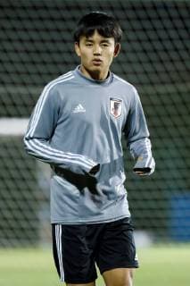 Takefusa Kubo, player of the Japan national soccer team participate in a team s training session as part of their preparation to face Uruguay on the second day of the group stage of the Copa América of Brazil 2019, at the stadium Arena of Gremio in Porto Alegre, Brazil, 18 June 2019. EFE Jose Mendez Training session of Japan national soccer team !ACHTUNG: NUR REDAKTIONELLE NUTZUNG!  Copyright: xJoséxMéndezx COPAME892 20190619-636965104049889595