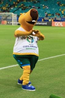 Sport Bilder des Tages Brazil vs. Venezuela SALVADOR, BA - 18.06.2019: BRAZIL VS. VENEZUELA - Copa América mascot during a match between Brazil and Venezuela, valid for the group stage of the Copa America 2019, held on Tuesday (18) at the Fonte Nova Arena in Salvador, BA. (Photo: Mauro Akiin Nassor Fotoarena) x1749793x  MauroxAkiinxNassor
