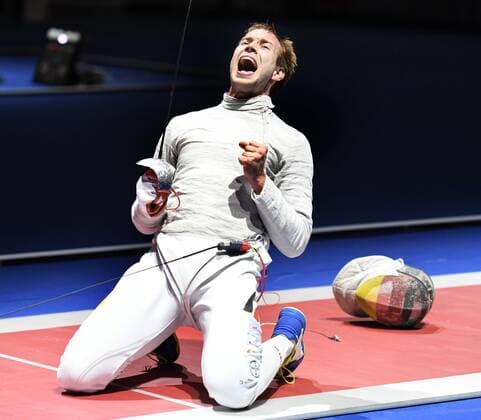 Sport Themen der Woche KW25 Sport Bilder des Tages Fecht Europameisterschaften in Düsseldorf. Herrensäbel 19.06.2019. Benedikt Wagner (Deut.). *** Fencing European Championships in Düsseldorf Mens Sabre 19 06 2019 Benedikt Wagner Deut HM