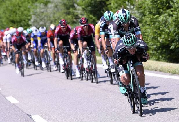 EINSIEDELN, SWITZERLAND - JUNE 19 : BURGHARDT Marcus (GER) of BORA - HANSGROHE during stage 5 of the Tour de Suisse cycling race, a stage of 177 kms between Munchenstein and Einsiedeln on June 19, 2019 in Einsiedeln, Switzerland, 19 06 2019 CYCLISME : Tour de Suisse - Etape 5 - Murten Morat to Arlesheim - 19 06 2019 PhotoNews Panoramic 