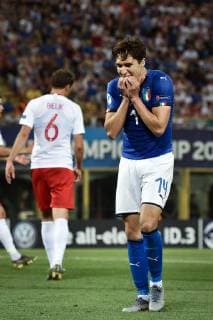 Photo Massimo Paolone LaPresse June 19, 2019 Bologna, Italy soccer Italy vs Poland - UEFA Under 21 Championship Italy 2019 - Group stage final tournament Group A - "Renato Dall Ara" stadium. In the pic: Federico Chiesa (Italia) is desperates  Copyright: xMassimoxPaolone LaPressex