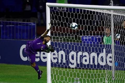 Qatar s goalkeeper Saad Al Sheeb concedes a goal during the Copa America 2019 Group B soccer match between Colombia and Qatar, at Morumbi Stadium in Sao Paulo, Brazil, 19 June 2019. Colombia vs. Qatar !ACHTUNG: NUR REDAKTIONELLE NUTZUNG!  Copyright: xMarceloxChellox SCA10109 20190620-636965912988038260