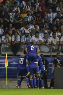 Argentina vs Paraguay BELO HORIZONTE, MG - 19.06.2019: ARGENTINA VS PARAGUAY - Celebrating the goal of Richard Sanchez during a match between Argentina and Paraguay, valid for the group stage of the Copa América 2019, held this Wednesday (19) at the Estádio do Mineirão in Belo Horizonte, MG. (Photo: Ricardo Moreira Fotoarena) x1750305x  RicardoxMoreira