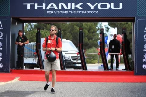 20th June 2019, Circuit Automobile Paul Ricard, Le Castellet, Marseille, France ; FIA Formula 1 Grand Prix of France, arrival day; Scuderia Ferrari, Sebastian Vettel  ActionPlus12145777 Octane