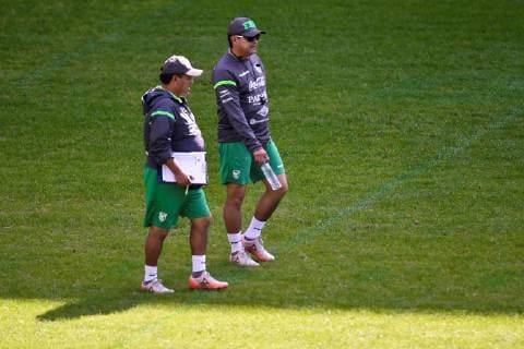 Bolivia s national soccer team head coach, Eduardo Villegas (R), leads a training session at the Training Center Arena Independencia, in Belo Horizonte, Brazil, 20 June 2019. Bolivia is preparing its third match for the group stage of the Copa América against Venezuela next Saturday. Training of Bolivia in the Copa America !ACHTUNG: NUR REDAKTIONELLE NUTZUNG!  Copyright: xYurixEdmundox COPAME1089 20190620-636966532834128940