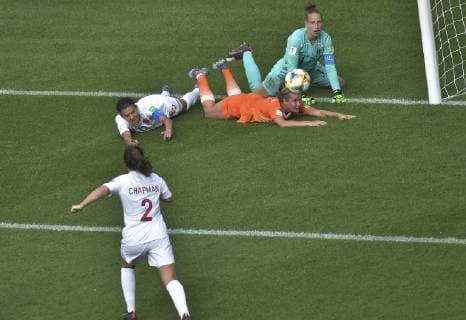 But de Christine Sinclair FOOTBALL : Coupe du Monde femine france 2019 - Netherlands vs Canada - 20 06 2019 MAO Panoramic 