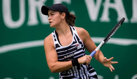 June 20, 2019 - Birmingham, GREAT BRITAIN - Ashleigh Barty of Australia in action during her second-round match at the 2019 Nature Valley Classic WTA, Tennis Damen Premier tennis tournament Nature Valley Classic 2019, Tennis, Birmingham, Great Britain - June 20 - ZUMAa181 20190620_zaa_a181_008 Copyright: xAFP7x