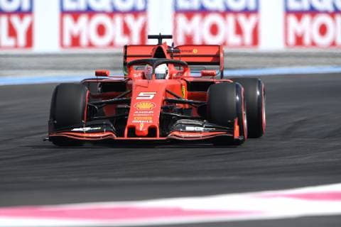 June 21, 2019 - Le Castellet, Provance, France, France - German four time World Champions Sebastian Vettel of Italian team Scuderia Ferrari Mission Winnow driving his single-seater SF90 during the 60th edition of the French GP, 8th stage of the Formula 1 World Championship, WM, Weltmeisterschaft in Circuit Paul Ricard, in Le Castelett, France F1 Grand Prix of France - Practice  - ZUMAn230 20190621_zaa_n230_205 Copyright: xAndreaxDiodatox