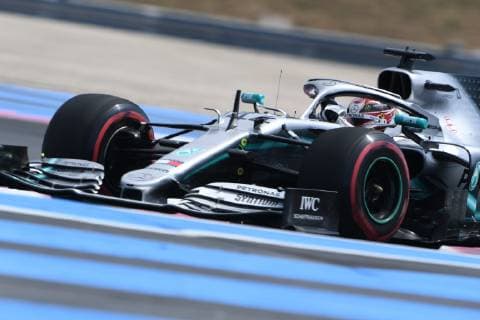 June 21, 2019 - Le Castellet, Provance, France, France - English five time World Champions Lewis Hamilton of German team Mercedes-AMG Petronas Motosport driving his single-seater Mercedes W10 during the 60th edition of the French GP, 8th stage of the Formula 1 World Championship, WM, Weltmeisterschaft in Circuit Paul Ricard, in Le Castelett, France F1 Grand Prix of France - Practice  - ZUMAn230 20190621_zaa_n230_243 Copyright: xAndreaxDiodatox