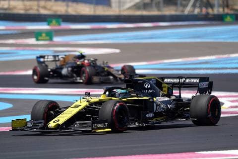 Le Castellet, France, 21 06 2019, Formula 1, Formula 1, French Grand Prix, Daniel Ricciardo AUS 3 , Renault F1 Team, Kevin Magnussen DNK 20 , Rich Energy Haas F1 Team Defodi 09 506 033654 Defodi-506