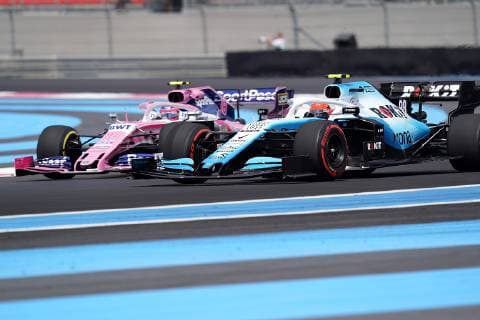 Le Castellet, France, 21 06 2019, Formula 1, Formula 1, French Grand Prix, Lance Stroll CAN 18 , Sportpesa Racing Point F1 Team, Robert Kubica POL 88 , Rokit Williams Racing Defodi 09 506 033542 Defodi-506