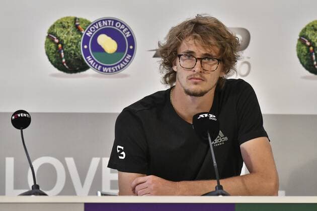 GER, NOVENTI OPEN 2019, ATP 500 21 06 2019, GERRY WEBER STADION, Halle Westfalen , GER, NOVENTI OPEN 2019, ATP 500 , David GOFFIN BEL vs. Alexander ZVEREV GER 2 in the picture Alexander ZVEREV GER 2 in the press conference nph Mauelshagen nph00321