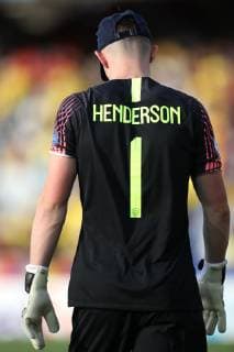 Dean Henderson of England reacts dejectedly during the UEFA Under-21 Championship 2019 match at San Marino Stadium, Serravalle. Picture date: 21st June 2019. Picture credit should read: Jonathan Moscrop Sportimage EDITORIAL USE ONLY. No use with unauthorised audio, video, data, fixture lists, club league logos or live services. Online in-match use limited to 120 images, no video emulation. No use in betting, games or single club league player publications. SPI-0103-0053
