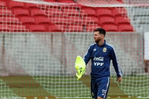 Argentina s national soccer team player Lionel Messi participates in a Copa America 2019 training session at the Beira Rio stadium, in Porto Alegre, Brazil, 21 June 2019. Argentina s national soccer team training session !ACHTUNG: NUR REDAKTIONELLE NUTZUNG!  Copyright: xJosexMendezx COPAME1300 20190621-636967563283154335