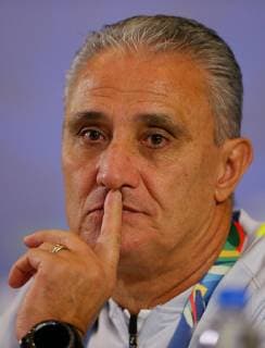 Training of the Brazilian Team in São Paul SÃO PAULO, SP - 21.06.2019: TRAINING OF THE BRAZILIAN TEAM IN SÃO PAUL - The coach of the Brazilian Team, Tite during a press conference, PK, Pressekonferenz after training of the Brazilian national team, Nationalteam at the Corinthians Arena located in the district of Itaquera, east side of São Paulo, SP. The Brazilian team faces tomorrow, the selection of Peru for the last round of Group A of the Copa América 2019. (Photo: Marcelo Machado de Melo Fotoarena) x1751021x  MarceloxMachadoxdexMelo