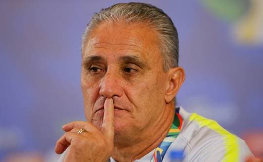 Training of the Brazilian Team in São Paul SÃO PAULO, SP - 21.06.2019: TRAINING OF THE BRAZILIAN TEAM IN SÃO PAUL - The coach of the Brazilian Team, Tite during a press conference, PK, Pressekonferenz after training of the Brazilian national team, Nationalteam at the Corinthians Arena located in the district of Itaquera, east side of São Paulo, SP. The Brazilian team faces tomorrow, the selection of Peru for the last round of Group A of the Copa América 2019. (Photo: Marcelo Machado de Melo Fotoarena) x1751024x  MarceloxMachadoxdexMelo