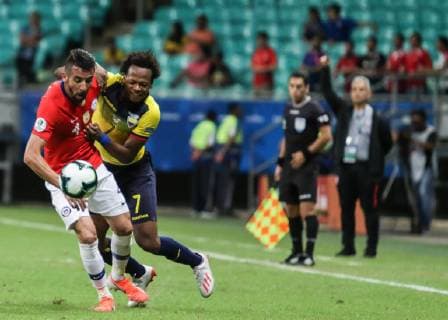 Ecuador vs Chile SALVADOR, BA - 21.06.2019: ECUADOR VS CHILE - Ecuador v Chile, valid for the 2019 Copa America group stage, held this Friday (21) at the Fonte Nova Arena in Salvador, Bahia, Brazil. (Photo: Tiago Caldas Fotoarena) x1751063x  TiagoxCaldas