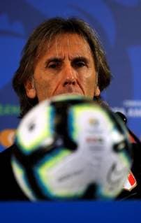 Head coach of Peru s national team, Nationalteam Ricardo Gareca attends a press conference, PK, Pressekonferenz in Sao Paulo, Brazil, 21 June 2019. Peru s National Team press conference !ACHTUNG: NUR REDAKTIONELLE NUTZUNG!  Copyright: xPauloxWhitakerx COPAME1380 20190622-636967690534089757
