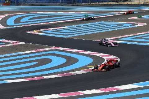 Photo4 LaPresse 22 06 2019 Le Castellet, France Grand Prix Formula One France 2019 In the pic: Sebastian Vettel (GER) Scuderia Ferrari SF90 and Sergio Perez (MEX) Racing Point F1 Team RP19  Copyright: xPhoto4 LaPressex