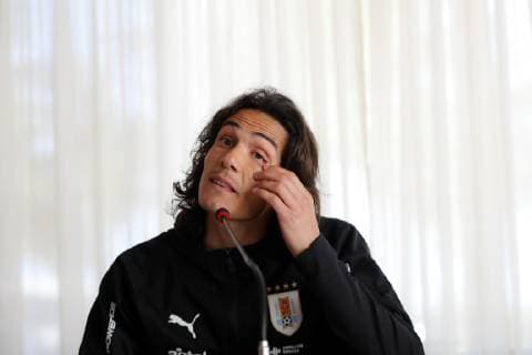 Uruguayan player Edinson Cavani participates in a press conference, PK, Pressekonferenz in a hotel of Rio de Janeiro, Brazil, 22 June 2019. Uruguay s soccer team press conference !ACHTUNG: NUR REDAKTIONELLE NUTZUNG!  Copyright: xAntonioxLacerdax COPAME1400 20190622-636968309624937256