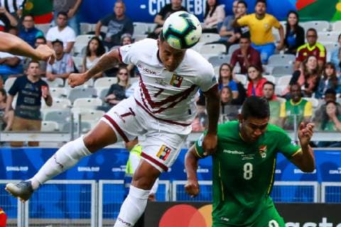 Bolivia vs Venezuela BELO HORIZONTE, MG - 22.06.2019: BOLIVIA VS VENEZUELA - Darwin Machis, scored the first goal of Venezuela during a match between Bolivia and Venezuela, valid for the group stage of the 2019 Copa America, held this Saturday (22) at the Mineirão Stadium in Belo Horizonte, MG. (Photo: Dudu Macedo Fotoarena) x1751252x  DuduxMacedo