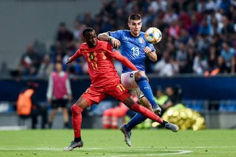 Db Reggio Emilia 22 06 2019 - Europeo Under 21 Italia 2019 Belgio-Italia foto Daniele Buffa Image nella foto: Gianluca Mancini-Elias Cobbaut 