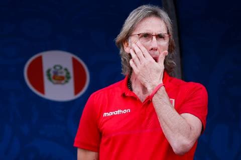 Peru vs. Brazil SÃO PAULO, SP - 22.06.2019: PERU VS. BRAZIL - Peru coach Ricardo Gareca during a match between Peru and Brazil, valid for the last round group stage of the Copa America 2019, held this Saturday (22) at the Corinthians Arena in São Paulo, SP. (Photo: Marcelo Machado de Melo Fotoarena) x1751281x  MarceloxMachadoxdexMelo