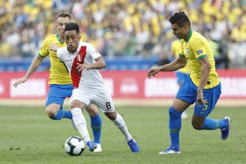 Peru vs. Brazil SÃO PAULO, SP - 22.06.2019: PERU VS. BRAZIL - Cueva during a match between Peru and Brazil, valid for the group stage of the Copa America 2019, held this Saturday (22) at the Corinthians Arena in São Paulo, SP. (Photo: Ricardo Moreira Fotoarena) x1751287x  RicardoxMoreira