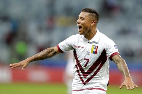 Venezuela s Machis jubilates a goal during the Copa America 2019 Group A soccer match between Bolivia and Venezuela, at the Mineirao Stadium, in Bello Horizonte, Brazil, 22 June 2019. Bolivia vs. Venezuela !ACHTUNG: NUR REDAKTIONELLE NUTZUNG!  Copyright: xJuanxIgnacioxRoncoronix SCA1482 20190622-636968389060043376