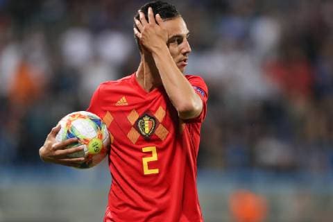 Belgium s Dion Cools looks dejected during a soccer game between Belgium s national U21, U 21 team and Italy s U21 team, Saturday 22 June 2019, match 3 3 in group A at the 2019 European championships Under 21 in Reggio, Italy. BRUNOxFAHY  x05611168x