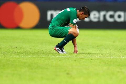 Bolivia s Diejo Bejarano reacts after the Copa America 2019 Group A soccer match between Bolivia and Venezuela, at the Mineirao Stadium, in Bello Horizonte, Brazil, 22 June 2019. Bolivia vs. Venezuela !ACHTUNG: NUR REDAKTIONELLE NUTZUNG!  Copyright: xYurixEdmundox SCA14101 20190622-636968421344528678