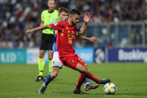 June 22, 2019 - Reggio Emilia, Reggio Emilia, Italy - Siebe Schrijvers of Belgium U21, U 21 during the UEFA UNDER21 Championship match between Italy and Belgium at Stadio Citt Del Tricolore on June 22, 2019 in Reggio Emilia, Italy. Belgium v Italy: Group A - 2019 UEFA U-21 Championship  - ZUMAn230 20190622_zaa_n230_870 Copyright: xEmmanuelexCiancaglinix