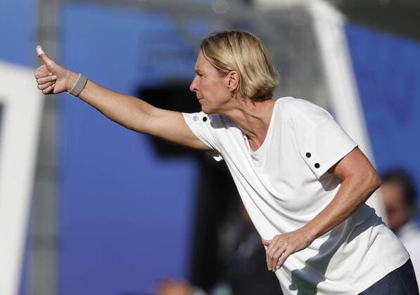Grenoble, France, FIFA Women Football World Cup , FIFA Women s World Cup France, Round of 16 Germany vs. Nigeria NGA 3 0 on 22 06 2019 at Stade des Alpes Stadium in Grenoble France Martina VOSS TECKLENBURG GER
