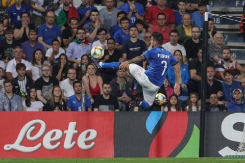 June 22, 2019 - Reggio Emilia, Reggio Emilia, Italy - Lorenzo Pellegrini of Italy U21, U 21 during the UEFA UNDER21 Championship match between Italy and Belgium at Stadio Citt Del Tricolore on June 22, 2019 in Reggio Emilia, Italy. Belgium v Italy: Group A - 2019 UEFA U-21 Championship  - ZUMAn230 20190622_zaa_n230_601 Copyright: xEmmanuelexCiancaglinix