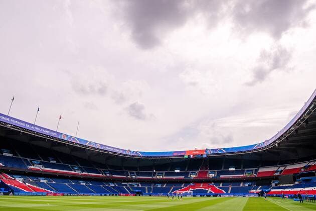 190623 General view of Le Parc des Princes after a press conference on June 23, 2019 in Paris Photo Simon Hastegard Image Source Code SH 180084 bbeng soccer football soccer womens women women france france world Cup 2019 world championship fifa womens world cup 2019 world cup sweden Sweden press conference arena stage,  Copyright: SIMONxHASTEGARD BB190623SH073