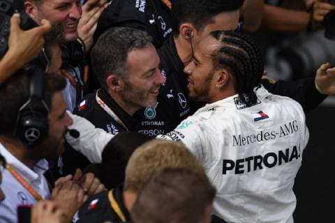 June 23, 2019 - Le Castellet, France - Lewis Hamilton of Great Britain and Mercedes AMG Petronas F1 Team Mercedes winner of the Pirelli GP de France 2019 at Circuit Paul Ricard on June 23, 2019 in Le Castellet, France. F1 Grand Prix of France.  - ZUMAn230 20190623_zaa_n230_042 Copyright: xJosexBretonx
