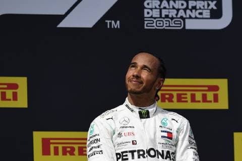 June 23, 2019 - Le Castellet, France - Lewis Hamilton of Great Britain and Mercedes AMG Petronas F1 Team Mercedes winner of the Pirelli GP de France 2019 at Circuit Paul Ricard on June 23, 2019 in Le Castellet, France. F1 Grand Prix of France.  - ZUMAn230 20190623_zaa_n230_049 Copyright: xJosexBretonx