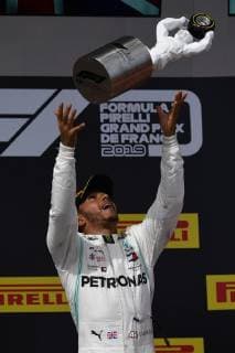 June 23, 2019 - Le Castellet, France - Lewis Hamilton of Great Britain and Mercedes AMG Petronas F1 Team Mercedes winner of the Pirelli GP de France 2019 at Circuit Paul Ricard on June 23, 2019 in Le Castellet, France. F1 Grand Prix of France.  - ZUMAn230 20190623_zaa_n230_051 Copyright: xJosexBretonx