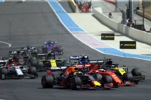 Photo4 LaPresse 23 06 2019 Le Castellet, France Grand Prix Formula One France 2019 In the pic: Pierre Gasly (FRA) Red Bull Racing RB15 , Sebastian Vettel (GER) Scuderia Ferrari SF90 , Daniel Ricciardo (AUS) Renault Sport F1 Team RS19  Copyright: xPhoto4 LaPressex