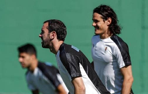 Uruguay s defender Diego Godin (C) participates during a training session at Fluminense s facilities in Rio de Janeiro, Brazil, 23 June 2019. Uruguay will face Chile in their Copa America Brazil 2019 Group C match on 25 June 2019. Uruguay s national soccer team training !ACHTUNG: NUR REDAKTIONELLE NUTZUNG!  Copyright: xAntonioxLacerdax COPAME1509 20190623-636969090789223403