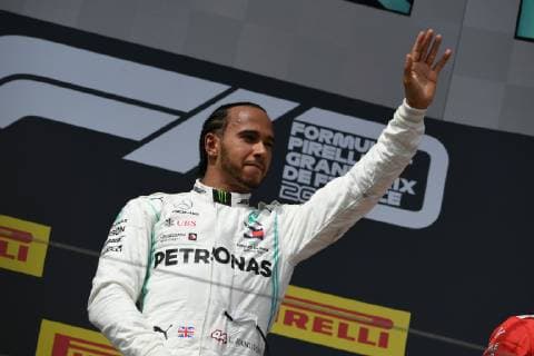 June 23, 2019 - Le Castellet, Provance, France, France - English five time World Champions Lewis Hamilton of German team Mercedes-AMG Petronas Motosport driving his single-seater Mercedes W10 during the 60th edition of the French GP, 8th stage of the Formula 1 World Championship, WM, Weltmeisterschaft in Circuit Paul Ricard, in Le Castelett, France, on June 23, 2019. French GP - Race And Podium Ceremony - ZUMAn230 20190623_zaa_n230_210 Copyright: xAndreaxDiodatox