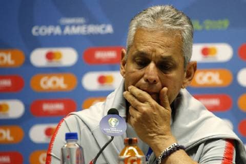 Futbol, conferencia de prensa de la seleccion chilena Copa America 2019 El entrenador de la selecciones chilena Reinaldo Rueda habla con los medios de comunicacion durante una conferencia de prensa realizada en el estadio Maracana de Rio de Janeiro, Brasil. 23 06 2019 Andres Pina Photosport Football, Chile s national team, Nationalteam press conference, PK, Pressekonferenz Copa America Championship 2019 Chile s manager Reinaldo Rueda speaks to the medias during a press conference held at the Maracana stadium in Rio de Janeiro, Brazil. 23 06 2019 Andres Pina Photosport Conferencia de prensa de la seleccion chilena en el estadio Maracana 